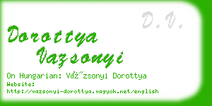 dorottya vazsonyi business card